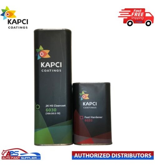 Kapci 6030 2K HS Anti-Scratch Clearcoat with 6033 FAST hardener -7.5LKIT